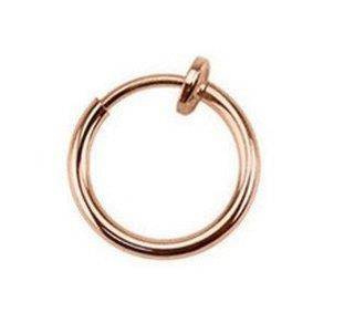 Fake ear, nose ring - without piercing Pink gold - FK-001