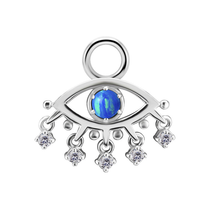 Charms - CoCr NF - triangle with white zircons - gold - D-070