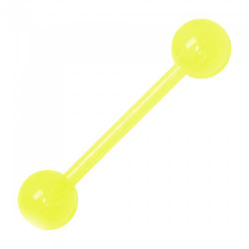 Tongue barbell matt yellow - KJ-048