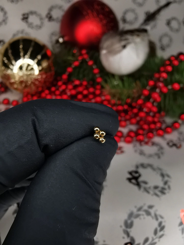 Titanium labret mini balls - gold