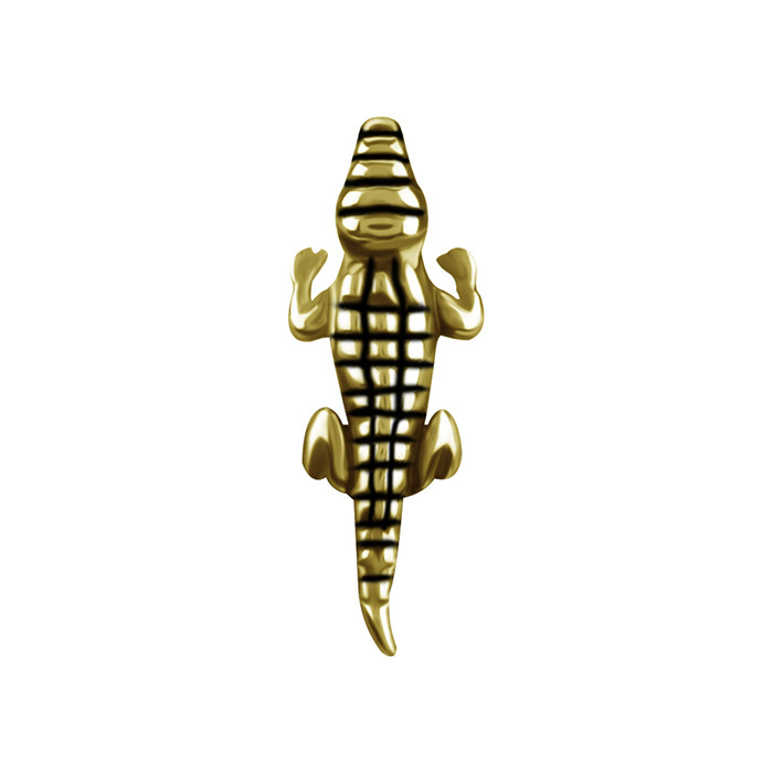 Attachment push in - with white zircons - CoCr NF - gold - PI-028