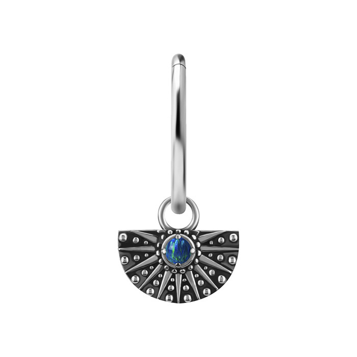 Charms - CoCr NF - triangle with white zircons - gold - D-070