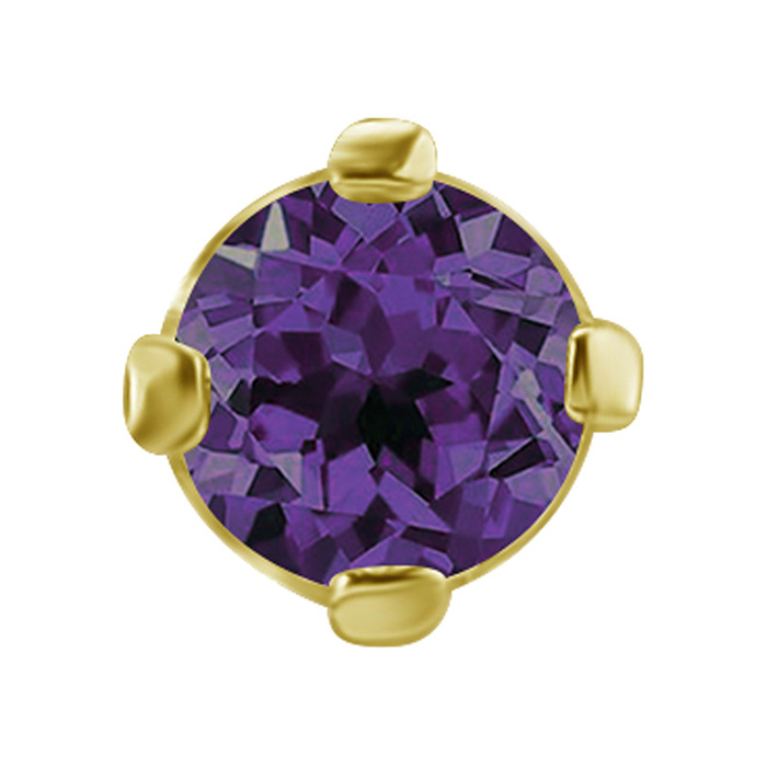 attachment 18K gold ornamental with amethyst - GD18K-050