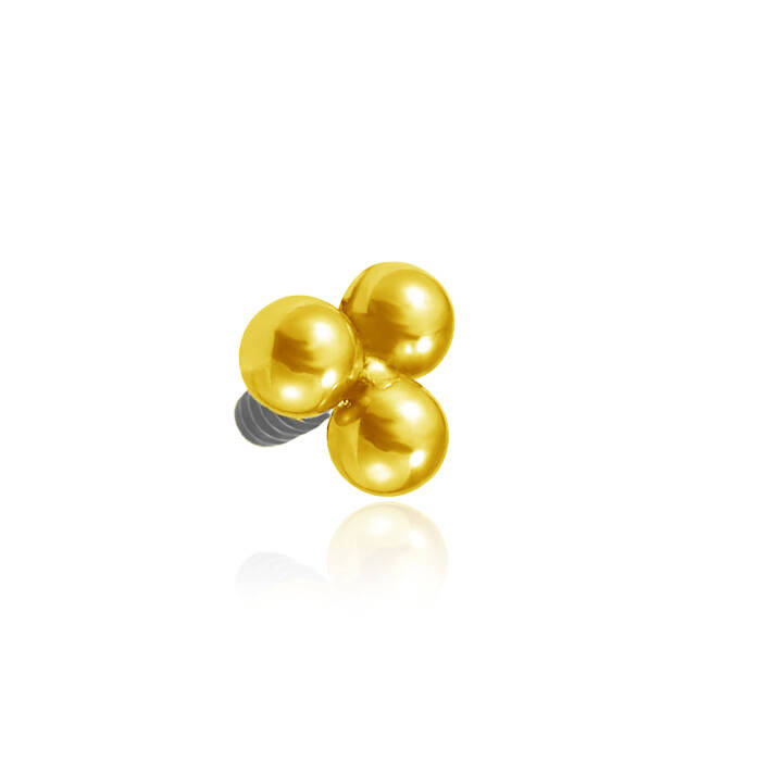 Titanium attachment for pins - gold balls - TNA-061