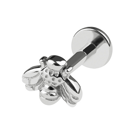 Titanium labret silver bee - TGW-103