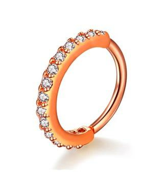 Continuous    ring zirconia rose gold - CON-005