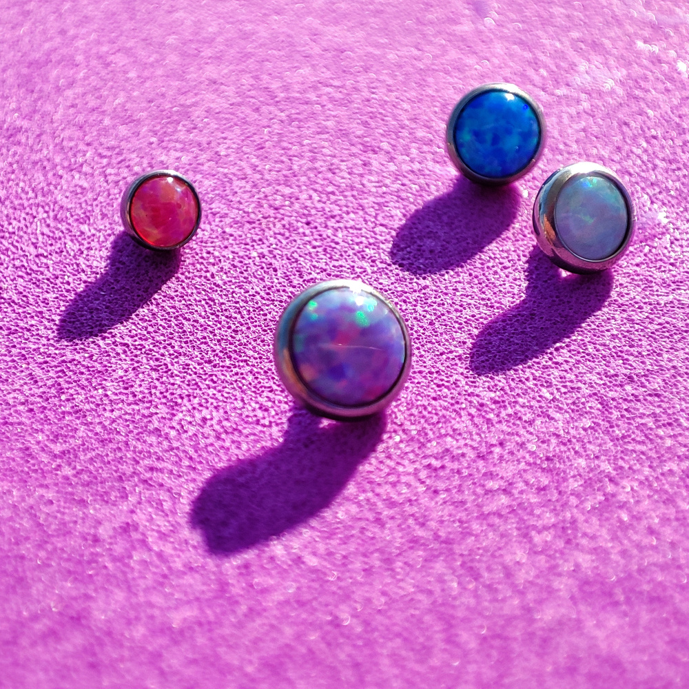 Titanium attachment for pins with opal OP17 - TNA-007