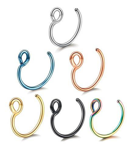 Fake nose ring - colorful - FNS-048