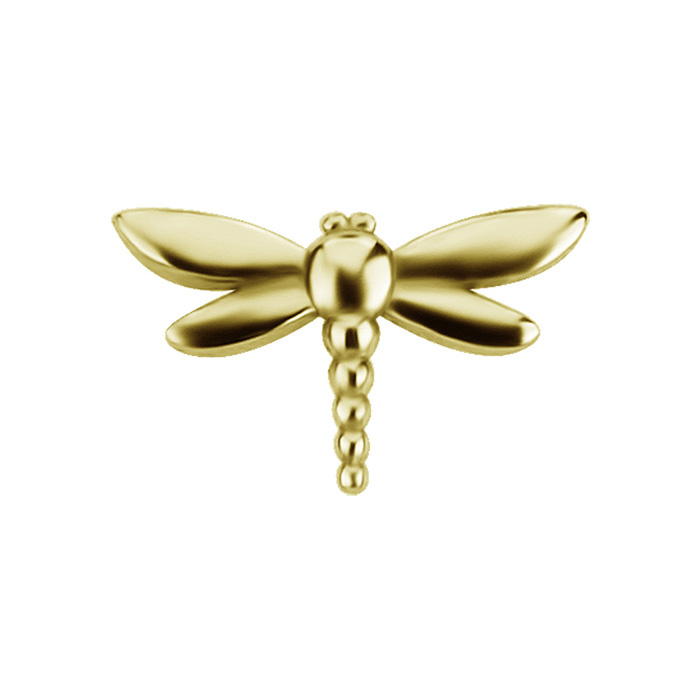 Attachment push in - with white zircons - CoCr NF - gold - PI-028