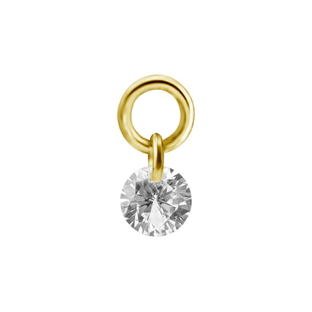 Charms - zirconia - gold - D-010