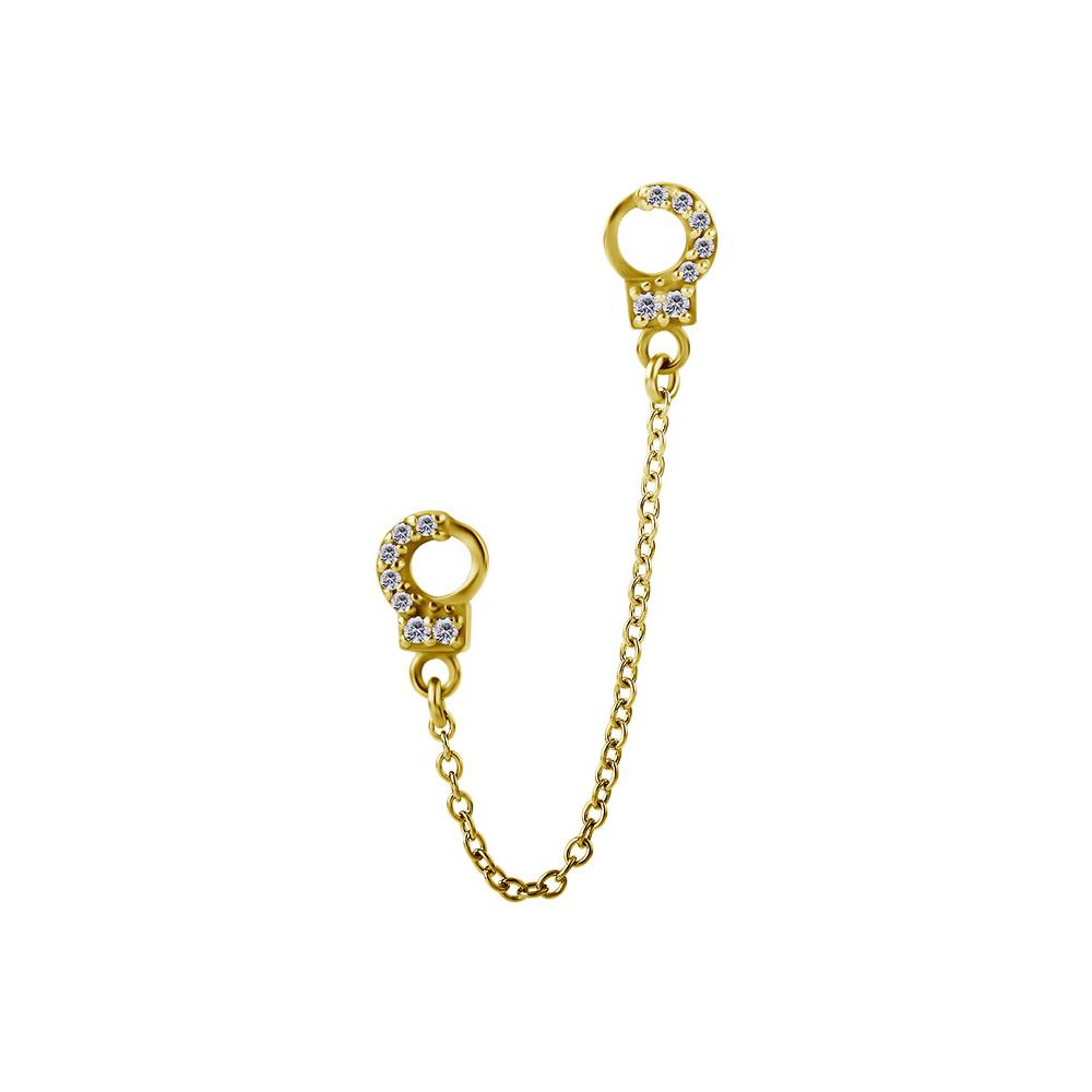 Chain - handcuffs - gold - D-013