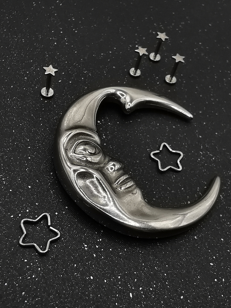 Earring Continuous bifurcated star silver - CON-003