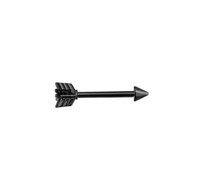 Arrow nipple piercing black - S-005