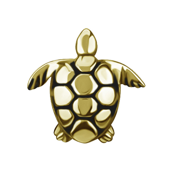 Attachment push in - with white zircons - CoCr NF - gold - PI-028