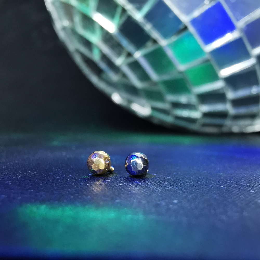 Titanium attachment disco ball - silver - TNA-072