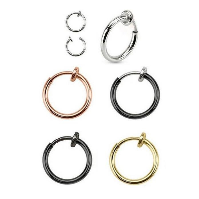 Fake ear, nose ring - without piercing Pink gold - FK-001