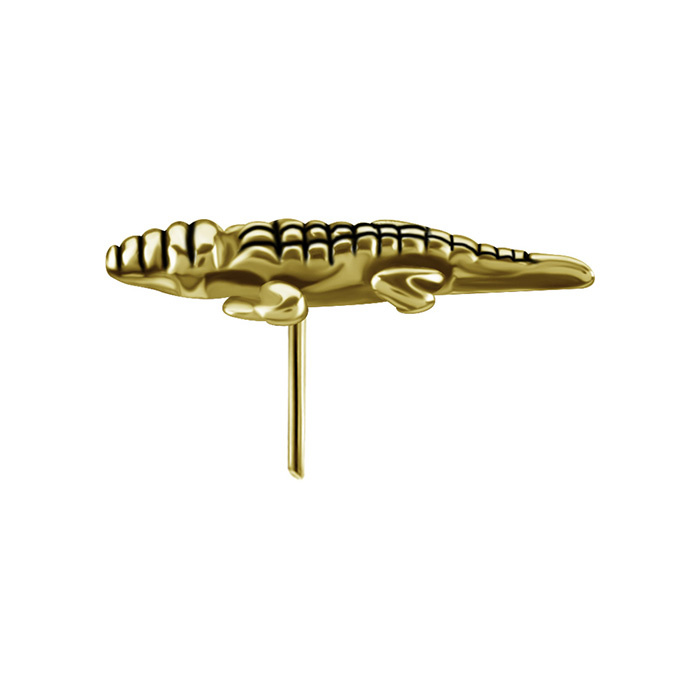 Attachment push in - with white zircons - CoCr NF - gold - PI-028
