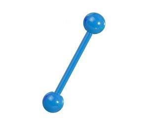 Tongue barbell matt blue - KJ-048