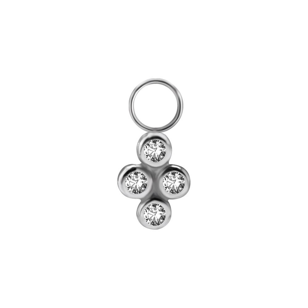 Charms - zirconia - silver - D-011