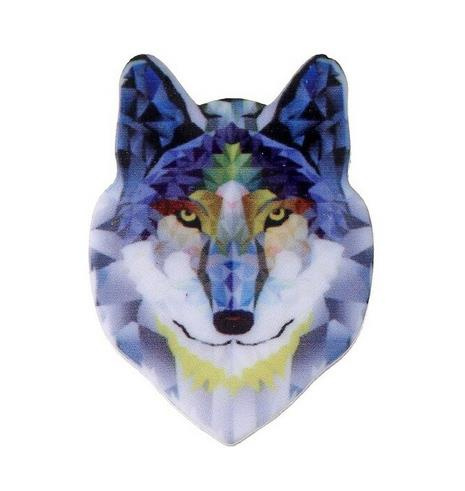 Brooch / pin - wolf - I-010