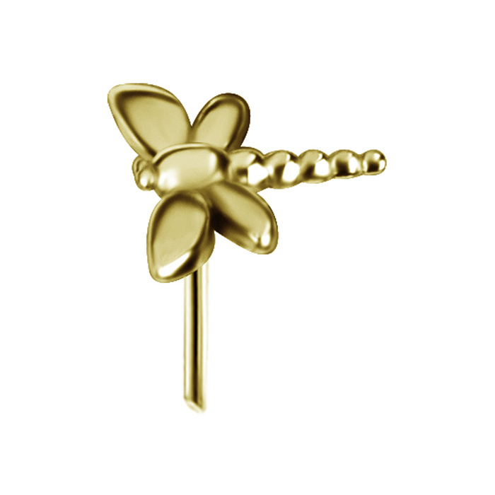 Attachment push in - with white zircons - CoCr NF - gold - PI-028