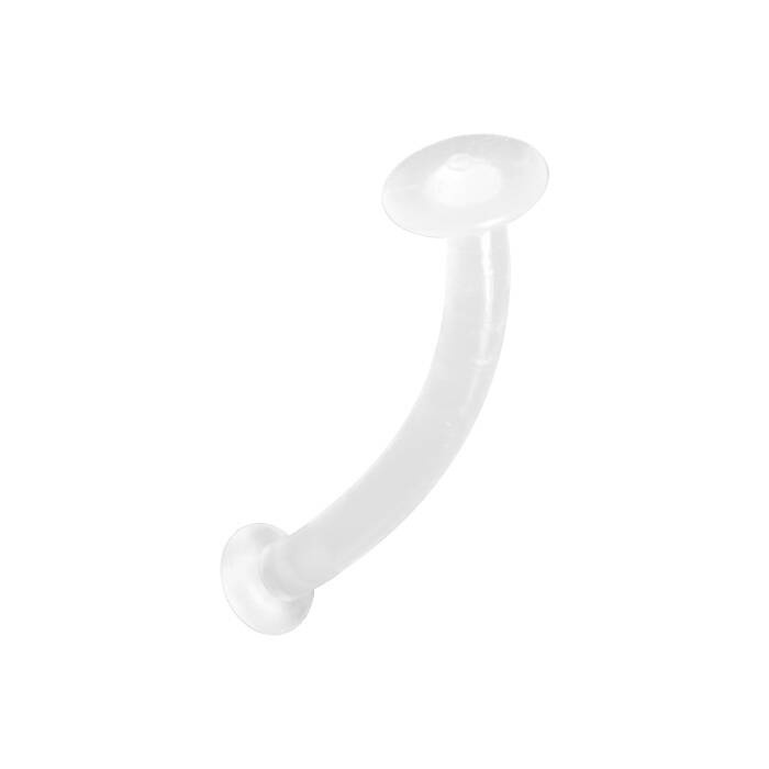 BioPlast earring - RETAINER for navel, eyebrows - transparent - BP-017