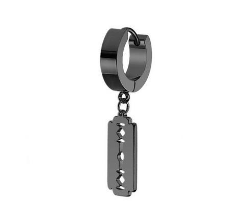 HUGGIE razor earring black - KH-007