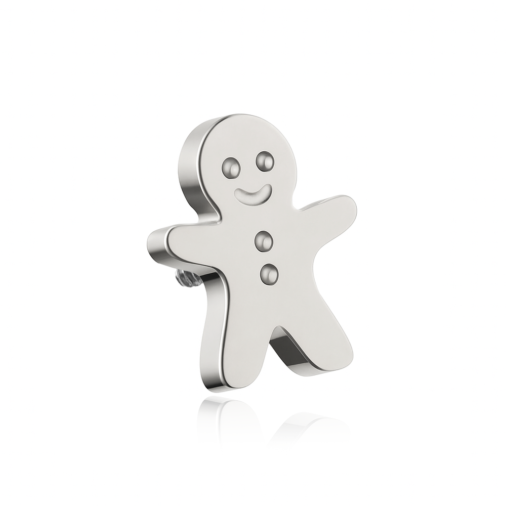 Titanium attachment for pins with light blue opal - TNA-034