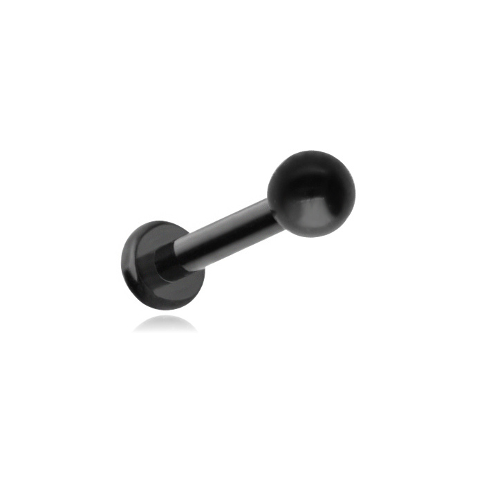 Titanium labret Push in black