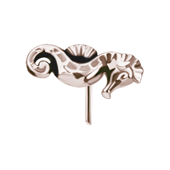 Attachment push in - with white zircons - CoCr NF - gold - PI-028