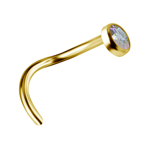 Titanium nose screw with colored PREMIUM ZIRCONIA - gold - TN-007