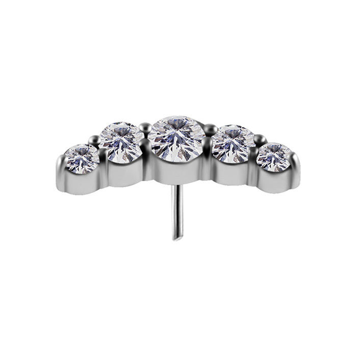 Attachment push in - with white zirconia - CoCr NF - gold - PI-027