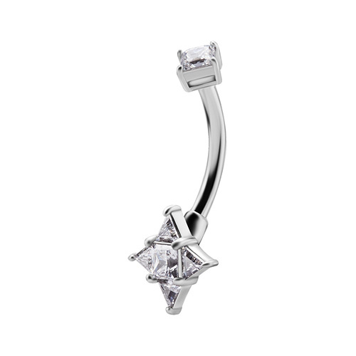 Belly button ring silver - KP-014