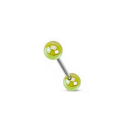 Tongue barbell pearl yellow - KJ-047