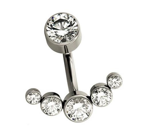 Titanium decorative Belly button ring - TPP-030