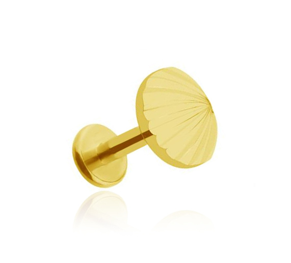 Titanium labret shell gold