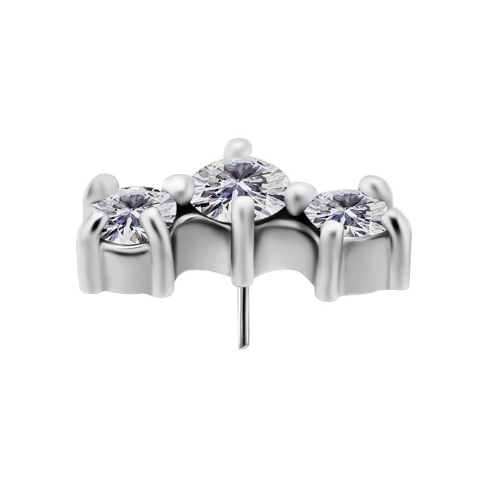Attachment push in - with white zirconia - CoCr NF - gold - PI-027