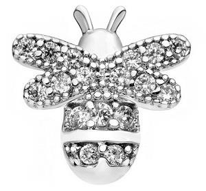 Silver bee cartilage earring - CH-011