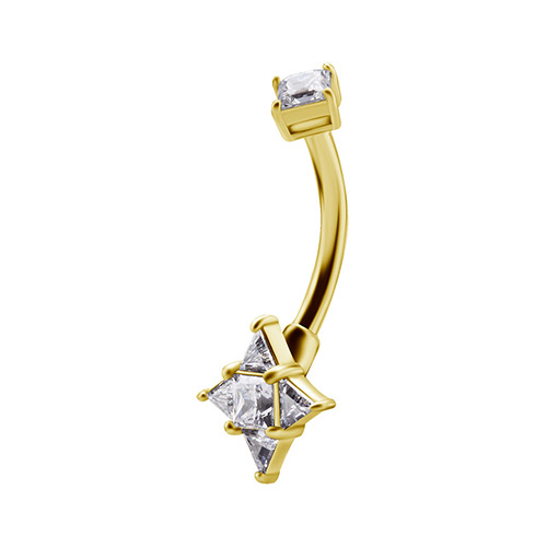 Belly button ring gold - KP-014