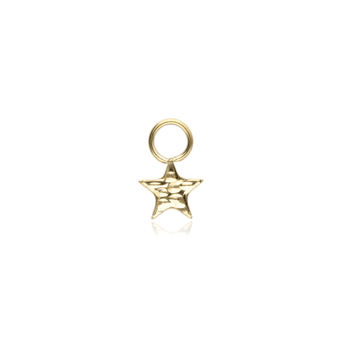 Titanium Charms - star - gold - D-081
