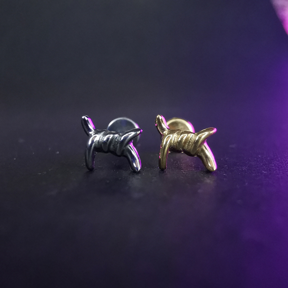 Titanium attachment barbed wire - gold - TNA-031