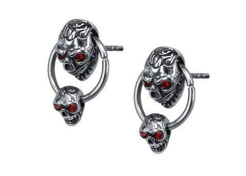 Earrings - skulls - KU-022