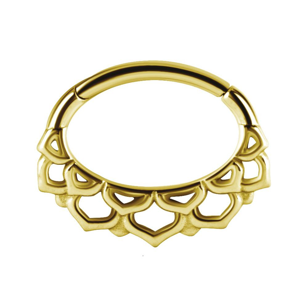 Ring clicker gold - mandala - K-027