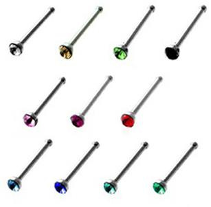 Nose stud with iridescent zirconia - NS-002