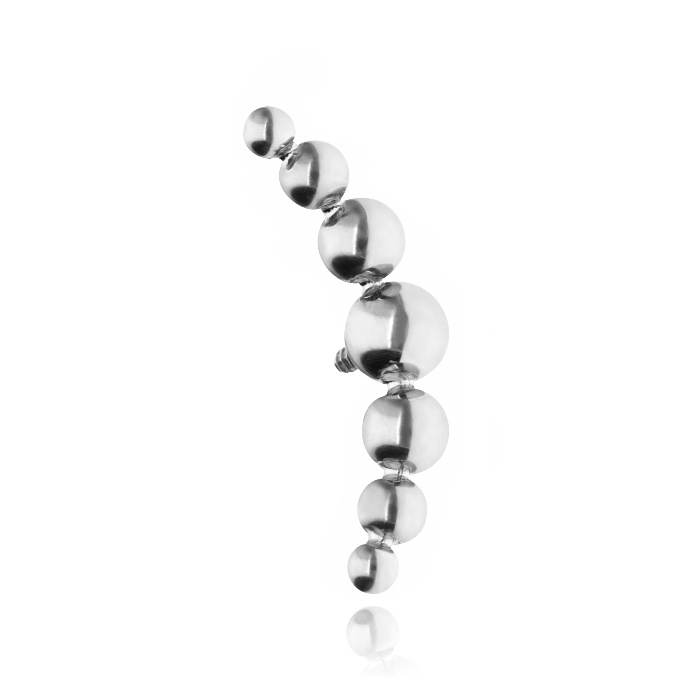 Titanium attachment - cluster - silver - TNA-036