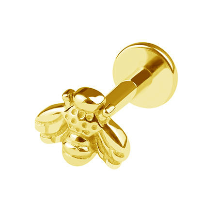 Titanium labret gold bee - TGW-103