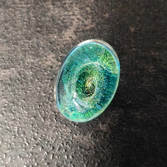 Saddle glass plug oval space color - PT-097