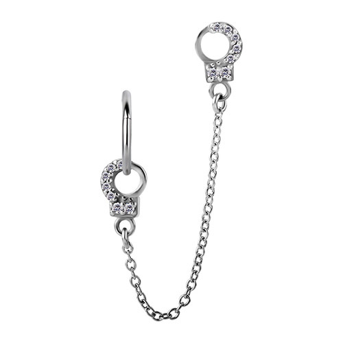 Chain - handcuffs - silver - D-013