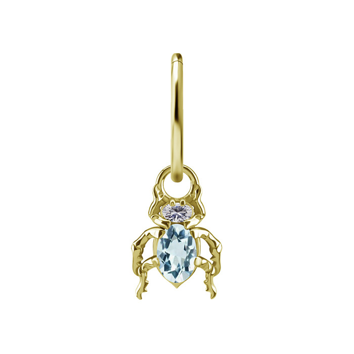 Charms - CoCr NF - triangle with white zircons - gold - D-070