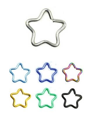 Earring Continuous bifurcated star gold - CON-003